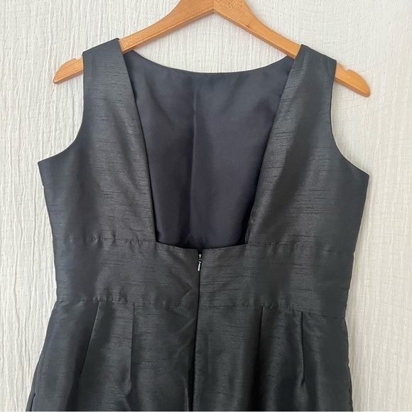 Alfred Sung D522 Bridesmaid Dress Size 16 Black Cocktail Party Dupioni - Picture 5 of 6